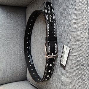 Women's NWT leather rhinestone embellished Harley-Davidson belt. L